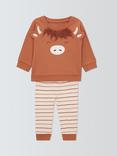 John Lewis Baby Novelty Cow Pyjamas, Natural