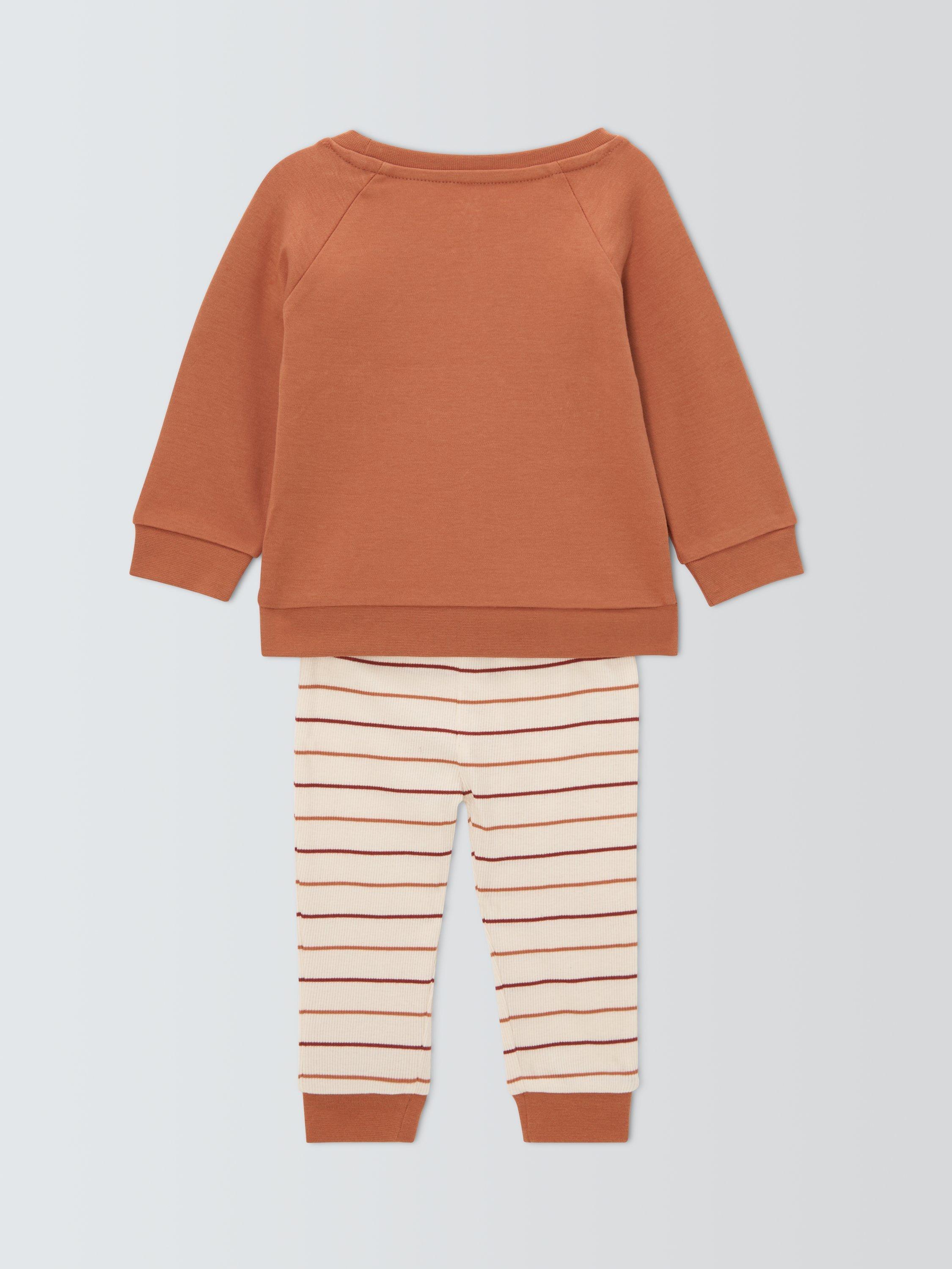 Product image 2 of 3, which shows John Lewis Baby Novelty Cow Pyjamas, Natural, 3-6 months