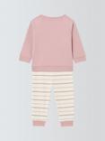John Lewis Baby Novelty Deer Pyjamas, Pink