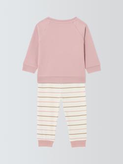 John Lewis Baby Novelty Deer Pyjamas, Pink - view 2, Pink