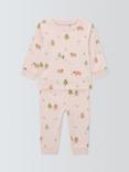 John Lewis Baby Highland Cow Pyjamas, Pink