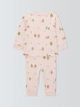 John Lewis Baby Highland Cow Pyjamas, Pink