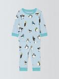 John Lewis Baby Puffin Pyjamas, Blue