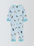 John Lewis Baby Puffin Pyjamas, Blue