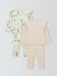 John Lewis Baby Woodland Pyjamas, Pack of 2, Green