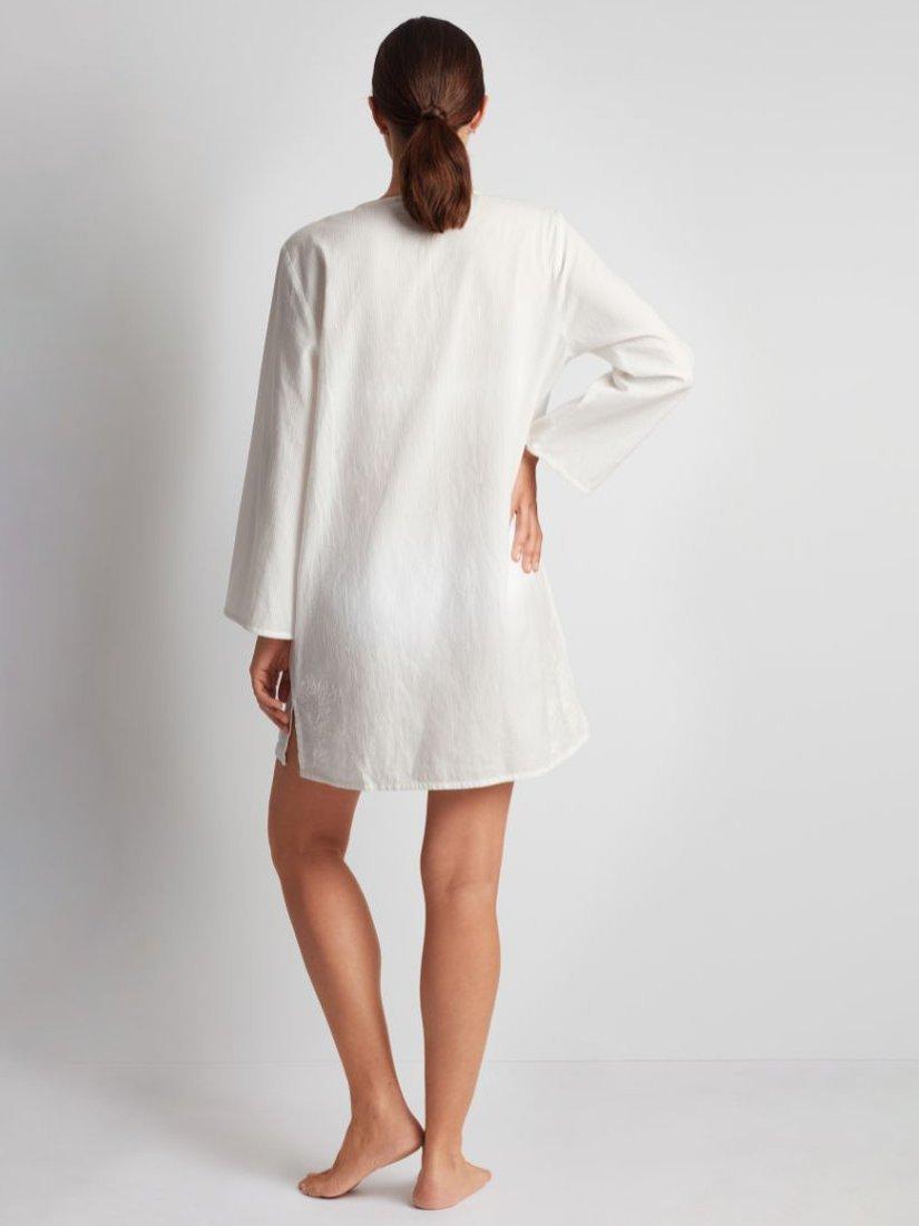 Product image 2 of 4, which shows Ralph Lauren Chainstitch Tunic Beach Cover-Up, White, XS