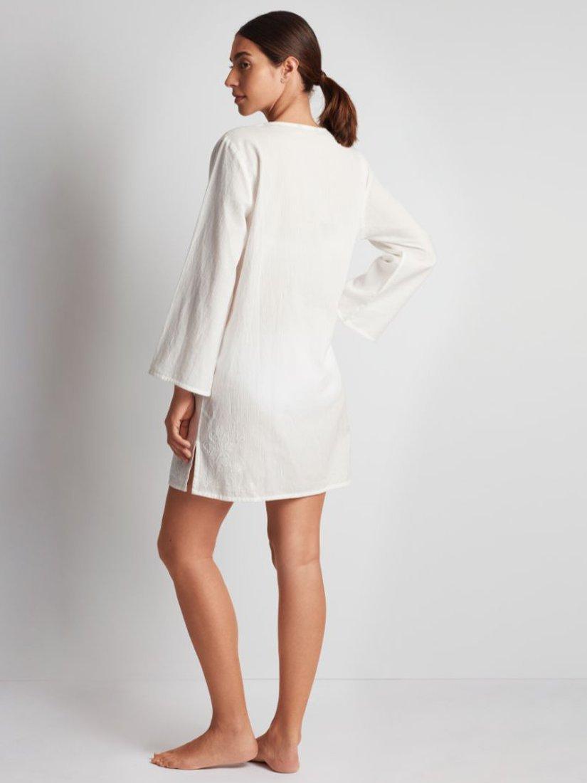 Product image 3 of 4, which shows Ralph Lauren Chainstitch Tunic Beach Cover-Up, White, XS