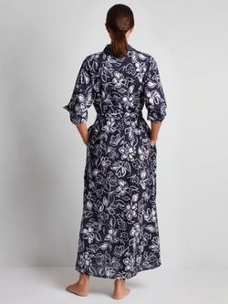 Ralph Lauren Midi Shirt Dress Beach Cover Up, Navy/Multi - view 2, Navy/Multi