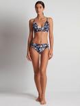 Ralph Lauren Classic Band Hipster Bikini Bottoms, Navy/Multi