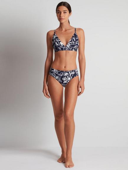 Ralph Lauren Classic Band Hipster Bikini Bottoms, Navy/Multi, Navy/Multi