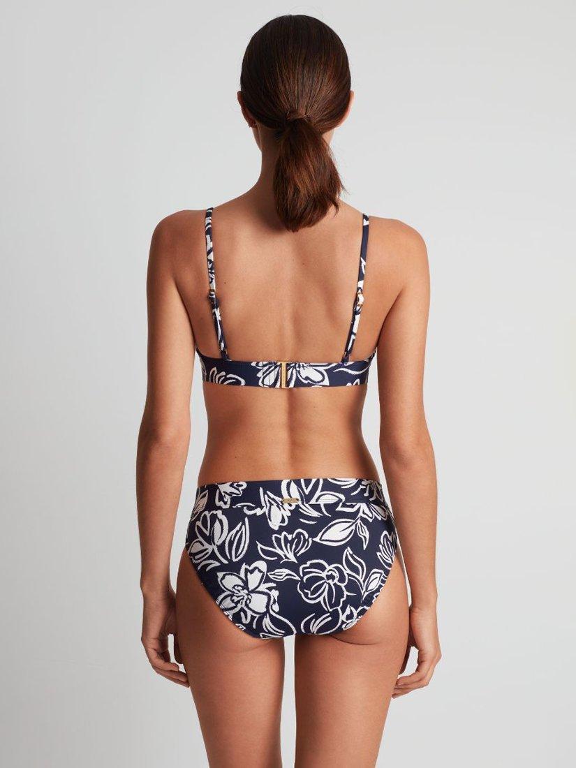 Product image 2 of 4, which shows Ralph Lauren Classic Band Hipster Bikini Bottoms, Navy/Multi, 8