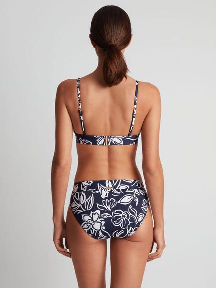 Ralph Lauren Classic Band Hipster Bikini Bottoms, Navy/Multi - view 2, Navy/Multi