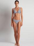 Ralph Lauren Ring Front Nautical Luxe Stripe Bikini Top, Navy/Multi