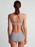 Ralph Lauren Ring Front Nautical Luxe Stripe Bikini Top, Navy/Multi