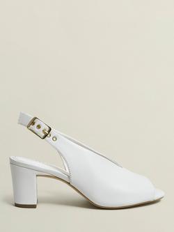 Hobbs Kalia Leather Slingback Sandals, Ivory, Ivory