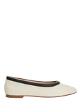 Dune Honestly Leather Ballerina Pumps, Cream