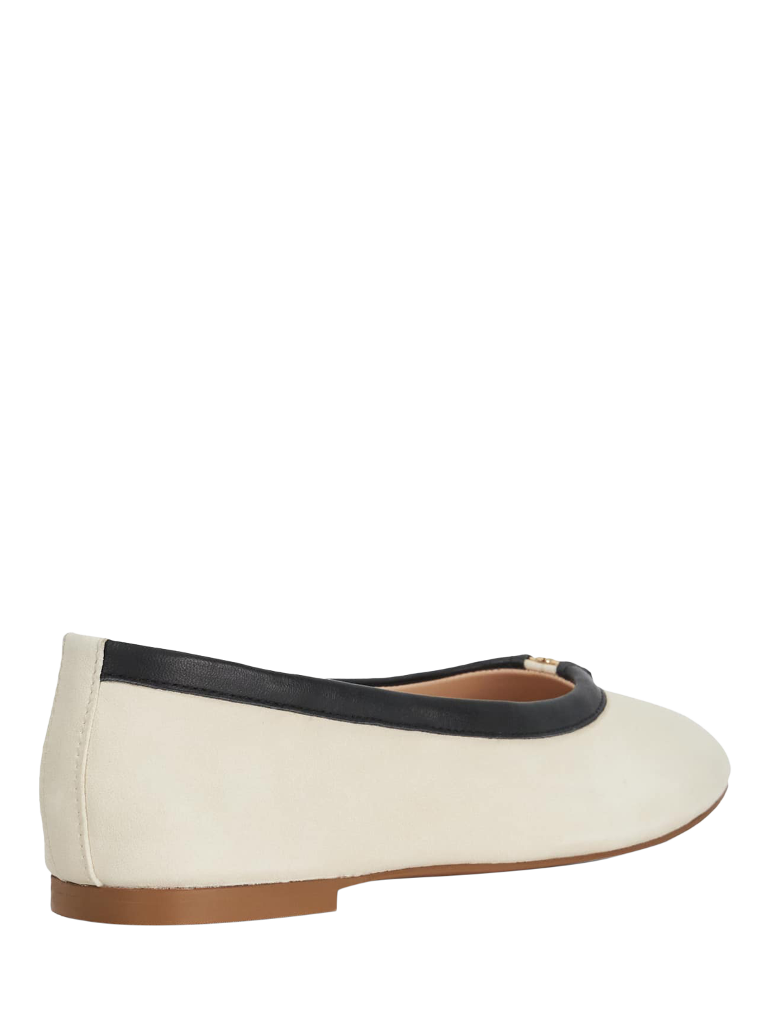 Product image 4 of 5, which shows Dune London Honestly Leather Ballerina Pumps, Cream, EU38