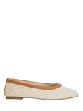 Dune Honestly Monogram Ballerina Pumps, Cream