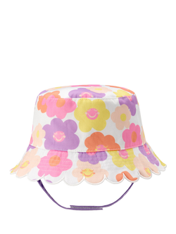 Small Stuff Kids' Reversible Scallop Trim Sun Hat, Purple, 