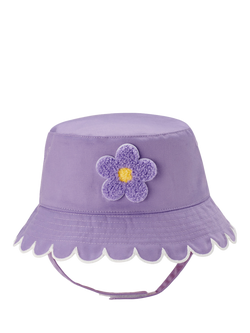 Small Stuff Kids' Reversible Scallop Trim Sun Hat, Purple - view 2, 