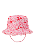 Small Stuff Kids' Reversible Ruffle Trim Sun Hat, Pink