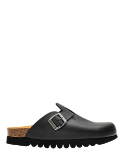 V.GAN Vegan Taro Footbed Mules, Black