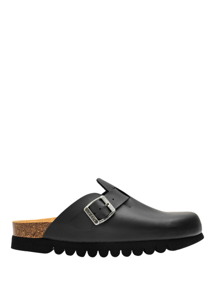 V.GAN Vegan Taro Footbed Mules, Black