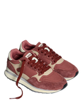 HOFF Casablanca Suede Blend Lace Up Trainers, Red/Off White