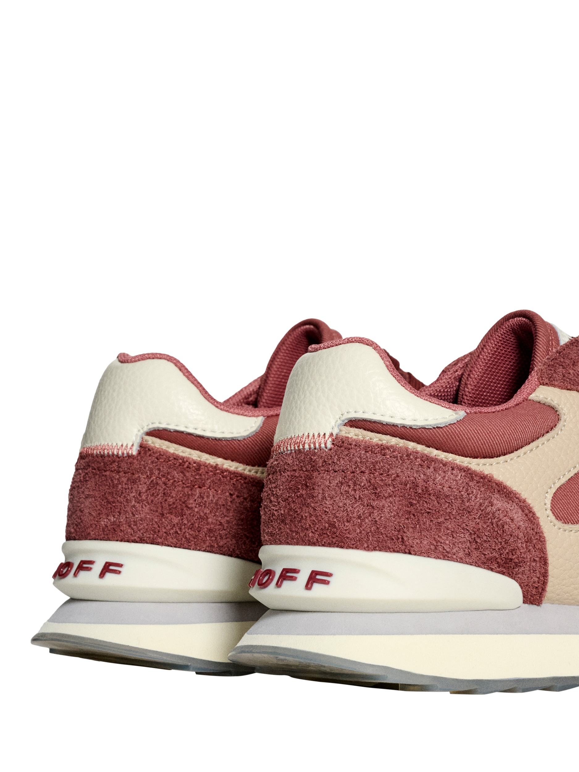 Product image 5 of 5, which shows HOFF Casablanca Suede Blend Lace Up Trainers, Red/Off White, 7