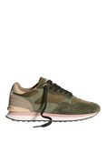 HOFF Los Angeles Suede Blend Lace Up Trainers, Green/Multi
