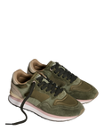 HOFF Los Angeles Suede Blend Lace Up Trainers, Green/Multi