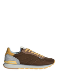 HOFF Track & Field Leather Blend Lace Up Trainers, Brown/Multi