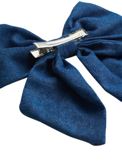 Stych Kids' Gem Bow Hair Clip, Navy - view 2, Navy