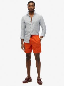 Superdry Premium Embroidered 17" Swim Shorts, Rust Orange