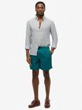 Superdry Premium Embroidered 17" Swim Shorts, Forest Green