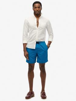 Superdry Premium Embroidered 17" Swim Shorts, Twilight Blue