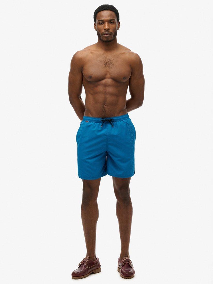 Product image 7 of 7, which shows Superdry Premium Embroidered 17" Swim Shorts, Twilight Blue, S