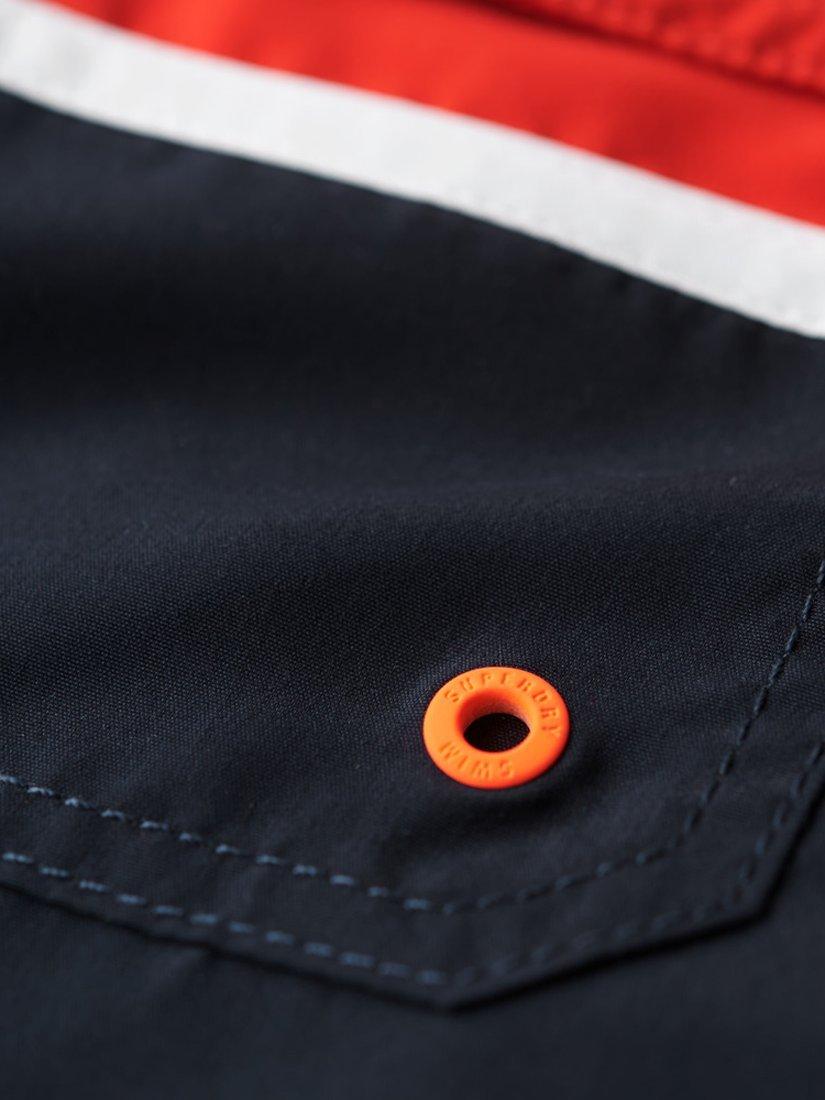 Product image 4 of 8, which shows Superdry Nautical Logo 17" Swim Shorts, Navy/Multi, S