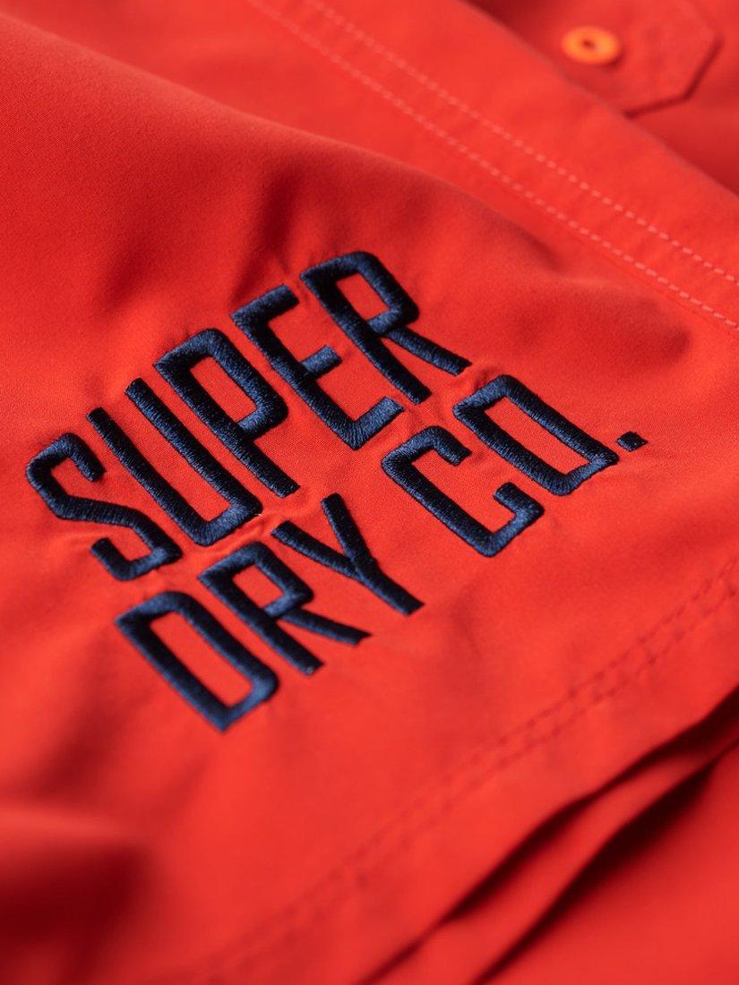 Product image 6 of 7, which shows Superdry Nautical Logo 17" Swim Shorts, Tricolore Red, S
