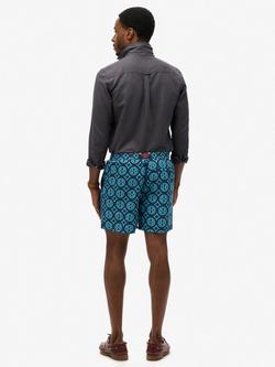 Superdry Tile Print 17" Swim Shorts - view 2, Blue