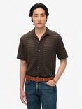 Superdry Knitted Texture Shirt, Carbon Black