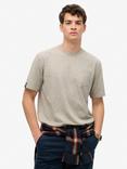 Superdry Vintage Biker Loose T-Shirt, Light Grey Marl