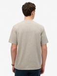 Superdry Vintage Biker Loose T-Shirt, Light Grey Marl