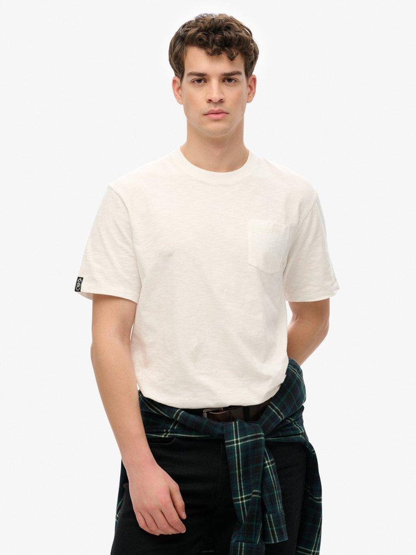 Product image 1 of 4, which shows Superdry Vintage Biker Loose T-Shirt, Off White, S