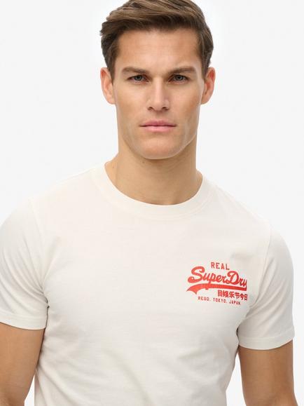 Superdry Cotton Regular Fit Short Sleeve Skull Print T-Shirt - view 2, Bone White