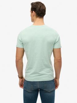 Superdry Cotton Regular Fit Short Sleeve Logo T-Shirt, Harbour Grey Slub - view 2, Harbour Grey Slub