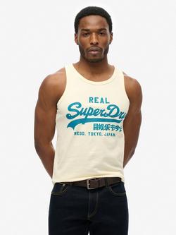 Superdry Vintage Logo Cali Vest Top, Off White
