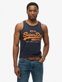 Superdry Vintage Logo Cali Vest Top, Eclipse Navy