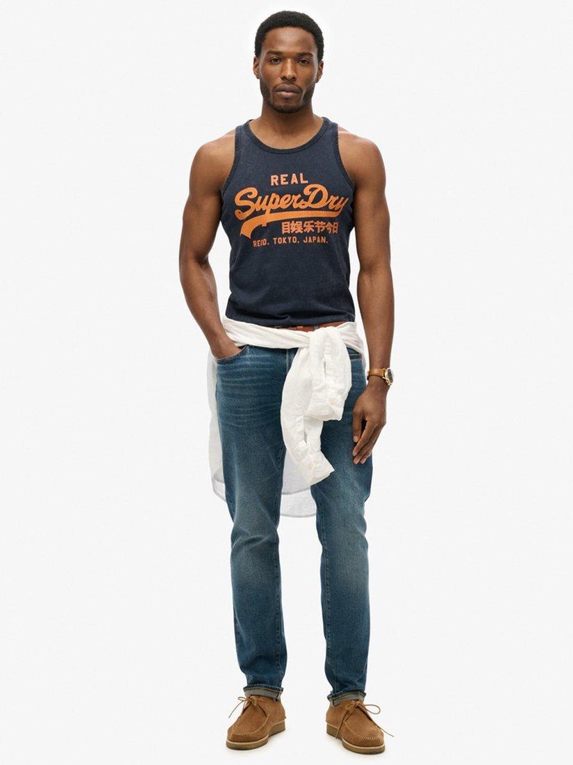 Product image 3 of 5, which shows Superdry Vintage Logo Cali Vest Top, Eclipse Navy, S
