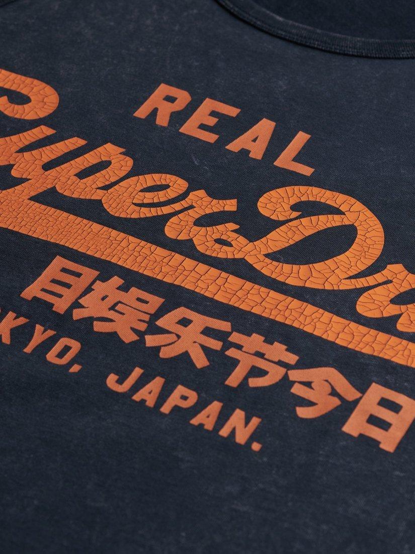 Product image 5 of 5, which shows Superdry Vintage Logo Cali Vest Top, Eclipse Navy, S